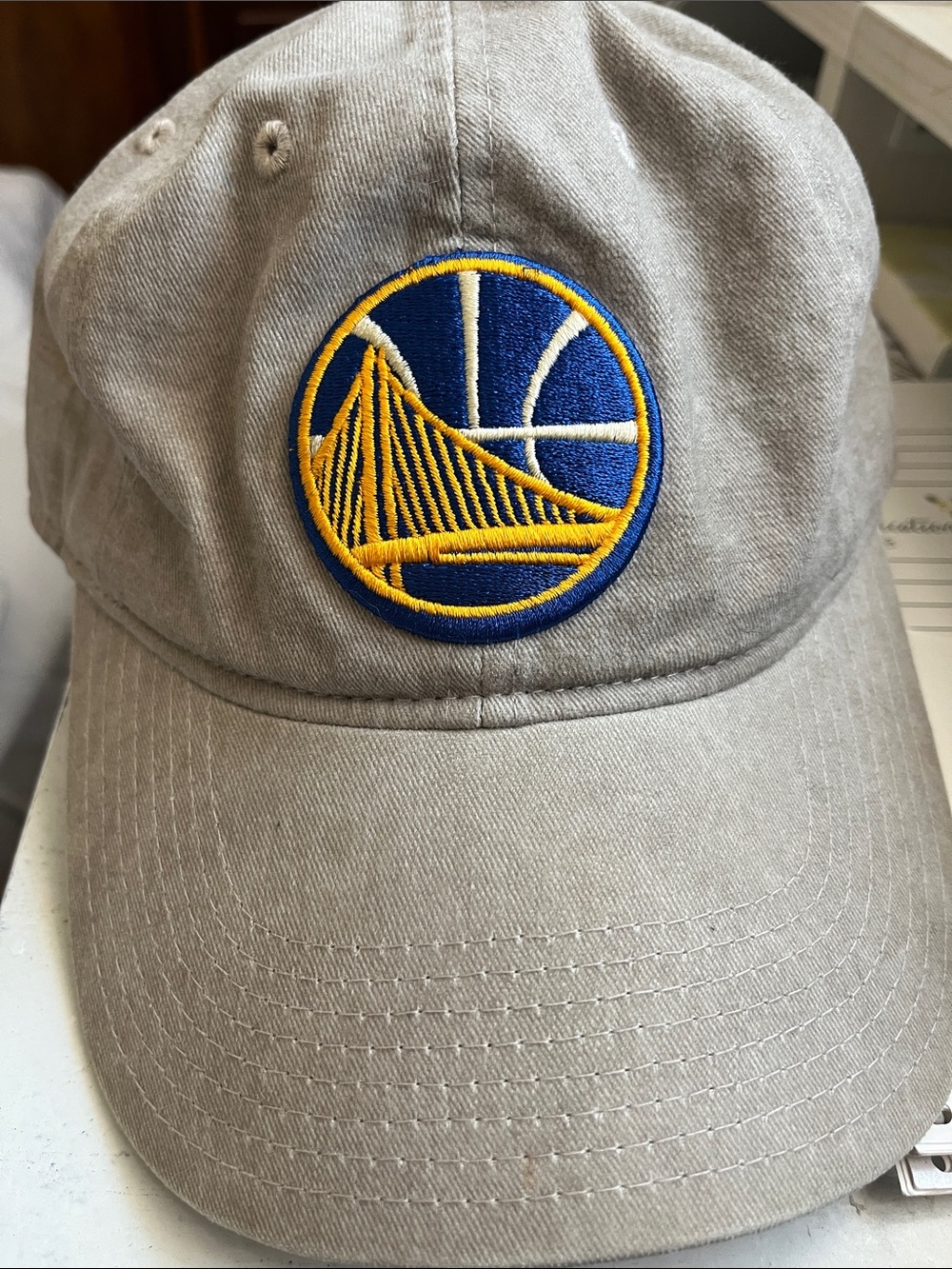 Gray Golden State Warrior Baseball Cap